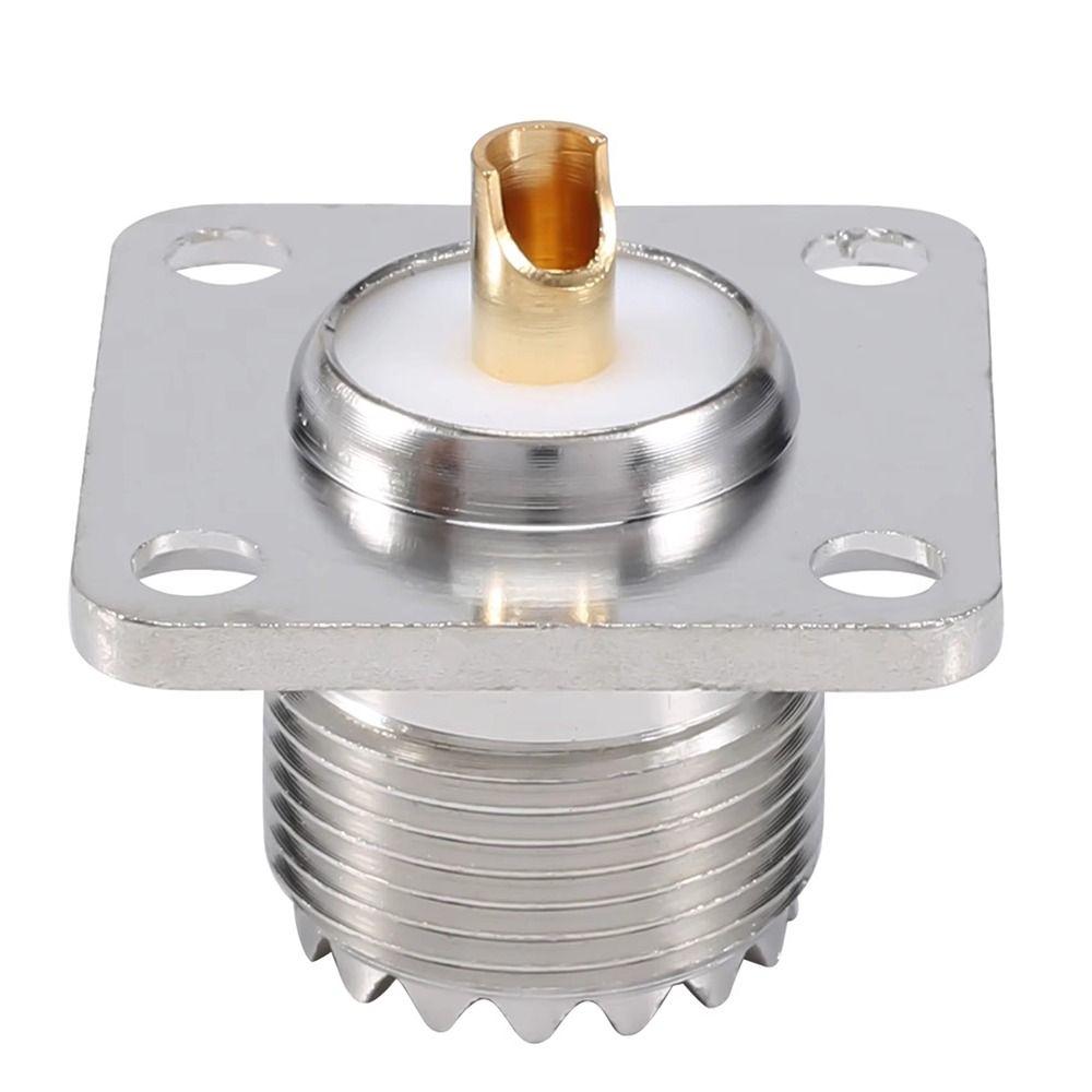 2Pcs PL259 Solder Cup Chassis Mount Connector SO239 RF Coax Adapter Flange Panel Coaxial Connector