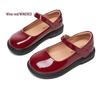Sofort lieferbar Kinder Prinzessin Lederschuhe - Frühling/Herbst 2025, Schwarze Grundschul Auftrittsschuhe, Weiches Leder und Sohle.