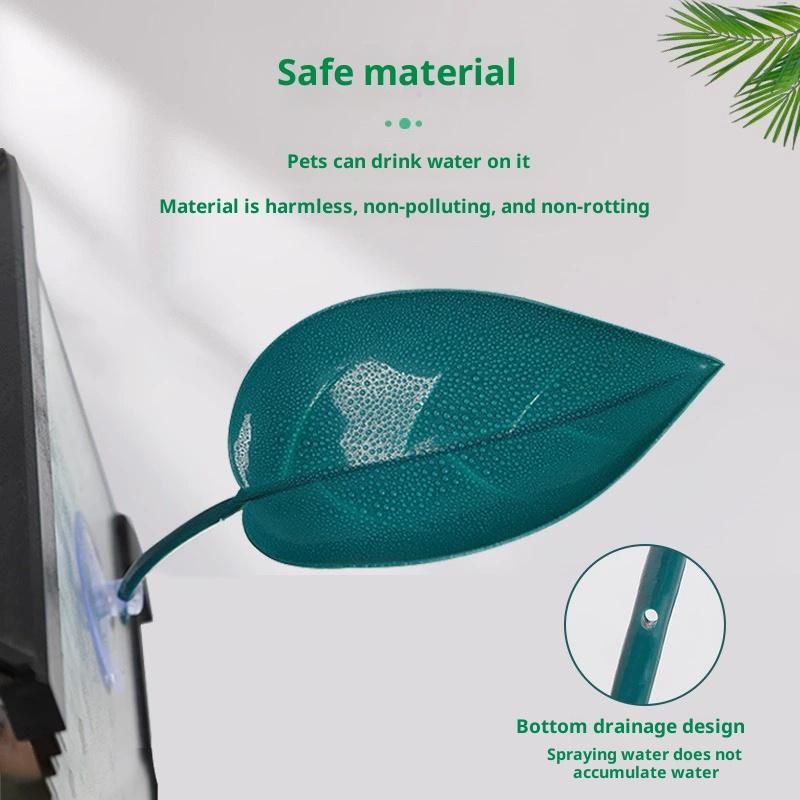 Frog Habitat Leaf Suction Cup Reptile Basking Area Resting Terrace Tank Accessories Simulated Leaves For Geckos Frog Tank