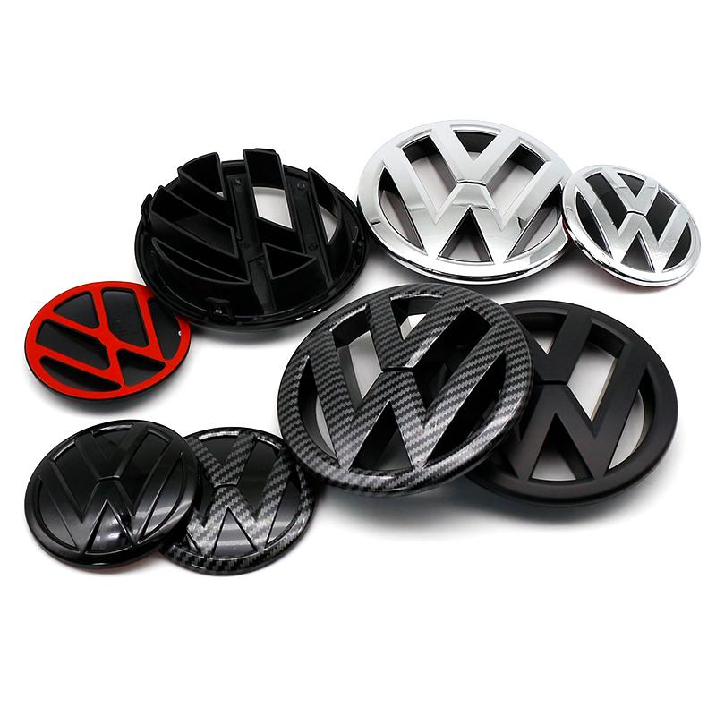 W151Car Logo Front Grille Rear Trunk Decoration Sticker Accessories For Volkswagen Touareg Passat Magotan Golf 6 7 7.5 8 Polo Tiguan