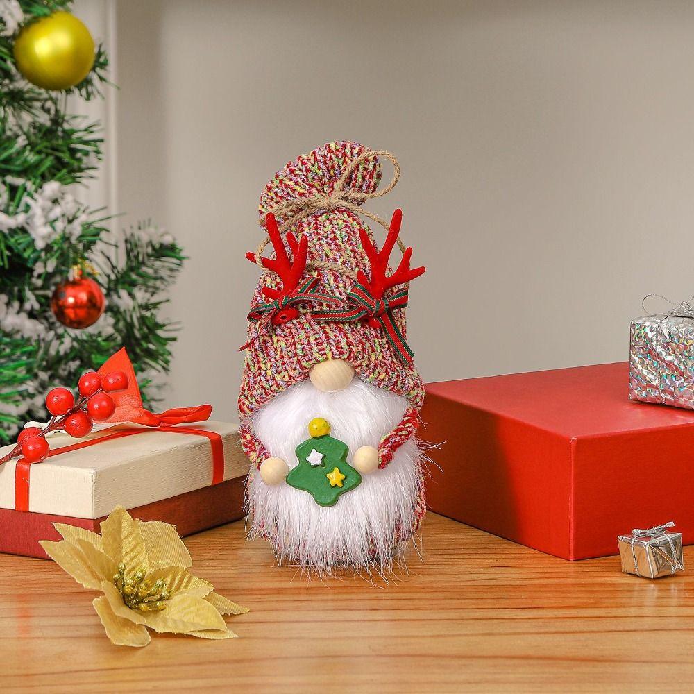 Antler Plush Christmas Rudolf Doll Cute Merry Christmas Decoration  Party Favors