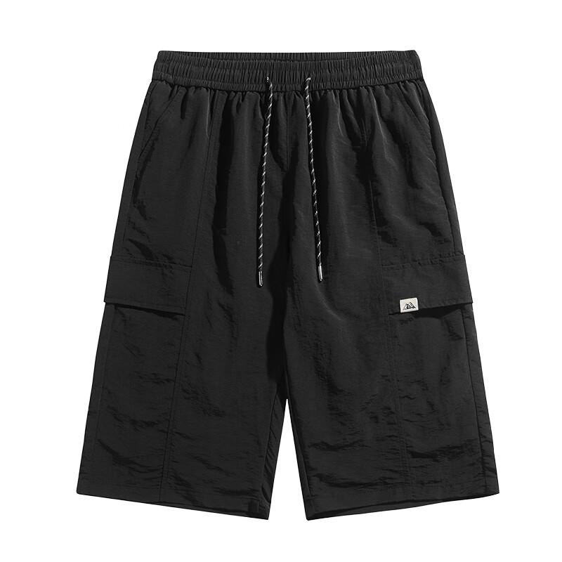 Men's Loose Fit 7/8 Length Cargo Beach Shorts