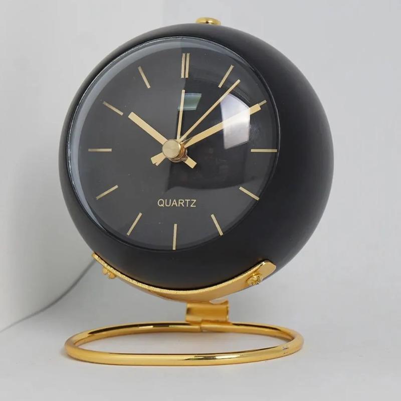 Metal Ring Colored Alarm Clock Exquisite Decoration for Home Desktop Office Silent Internet Famous Alarm Clock