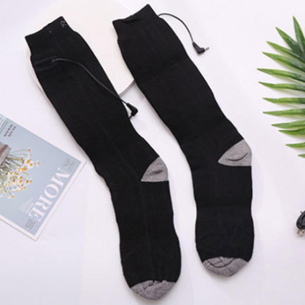 Unisex Electric Heated Socks Breathable Warmer Stockings Washable Rechargable for Outdoor Camping Hiking