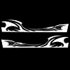 Wave Flame Graphics Car Body Side Stickers Flame Stripe Decals for Car Universal Vinyl Waterproof