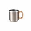 CAPTAIN STAG Outdoor Stainless Steel Wooden Light CS Charmant Double-Walled Mug, 220ml, Handle, Beige, UH-2030