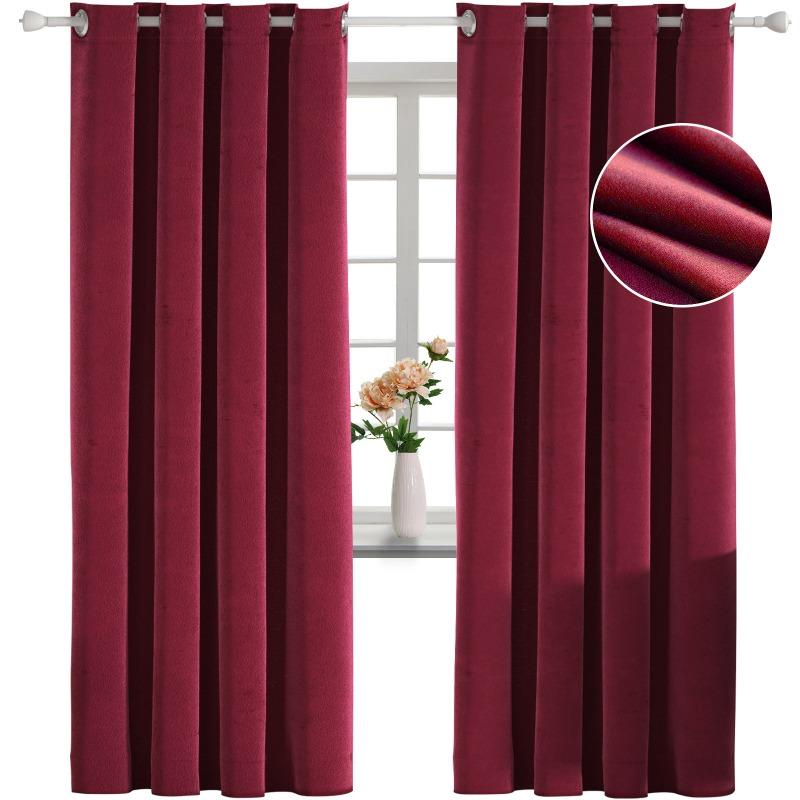 1Panel Thicken Velvet Curtains Blackout Solid Color Curtains for Living Room Bedroom Dining Nature Vertically Custom Size