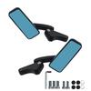 Handlebar Mount Mirrors Motorcycle Scooter Blue Glass Rearview Mirror Universal Motorbike Rear Mirror Angle Adjustable