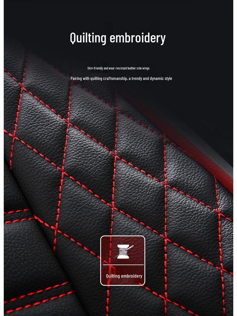 Universelles Diamantleder Autositzkissen: Atmungsaktiv, Vollständige Abdeckung für alle Jahreszeiten