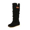 2026 New Mid-tube Snow Boots Hollow Cotton Thread Hook Lace Frosted Lady Boots Large Size Women's Shoes