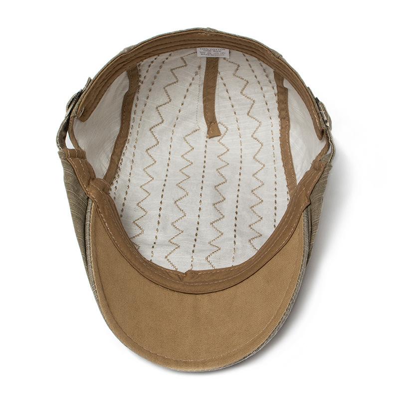 Spring, Summer and Autumn Beret Men's Casual Cotton Shade Cap Men's Forward Hat