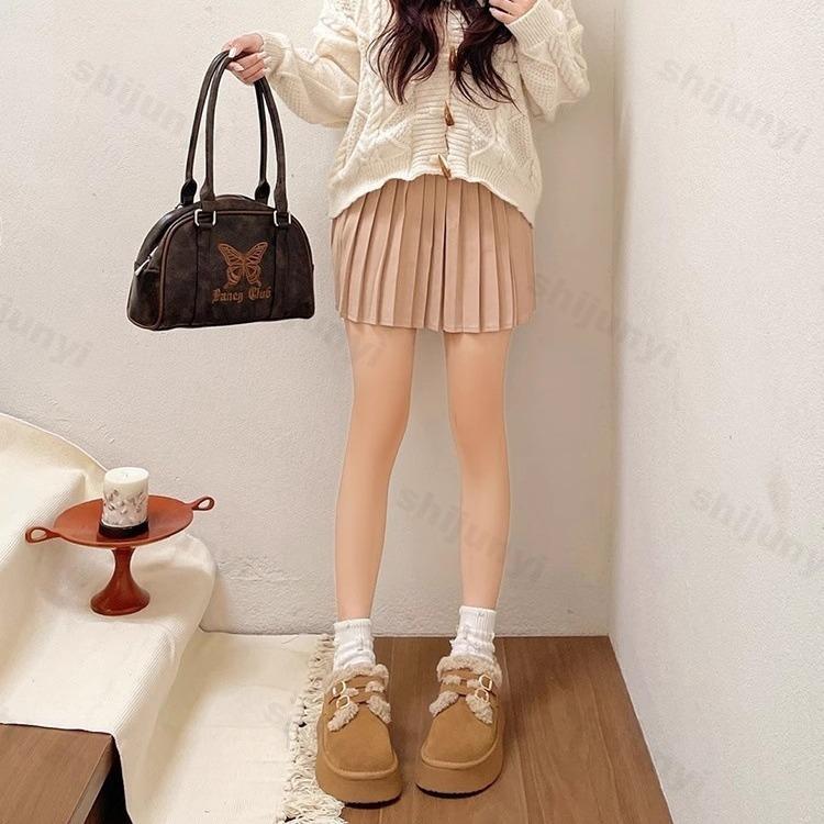 Fashion Winter Women's Keep Warm Platform Cotton Shoes Fashion Buckle Low Top Sneakers for Women Outdoor Casual Plus Velvet Snow Boots