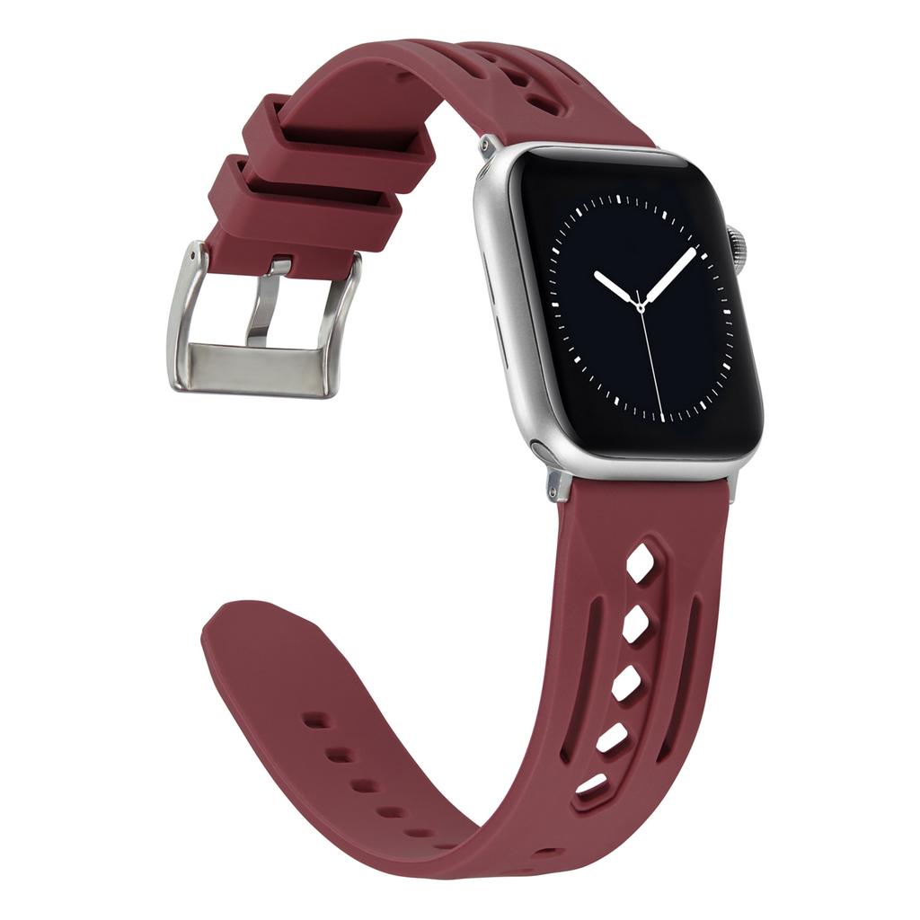 Watch Strap For Apple Watch Series 10 42mm/9 8 7 41mm/SE (2023) SE (2022) SE 6 5 4 40mm/3 2 1 38mm Hollow Silicone Band