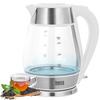 Teesa sladdlös elektrisk vattenkokare, glas, vit, 2200W, 1,7L