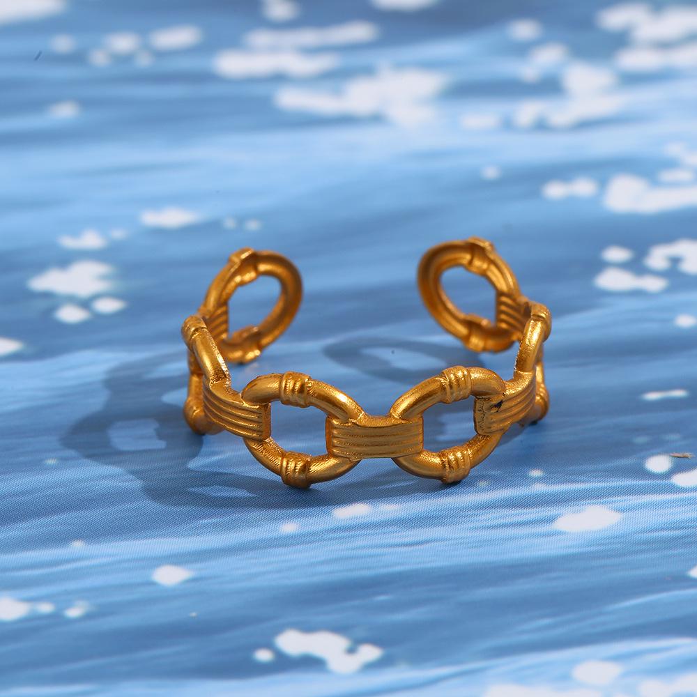 Luxury Adjustable Non-Fading Aluminum Couple Ring Set - Women s Simple Niche Fashion Bestseller