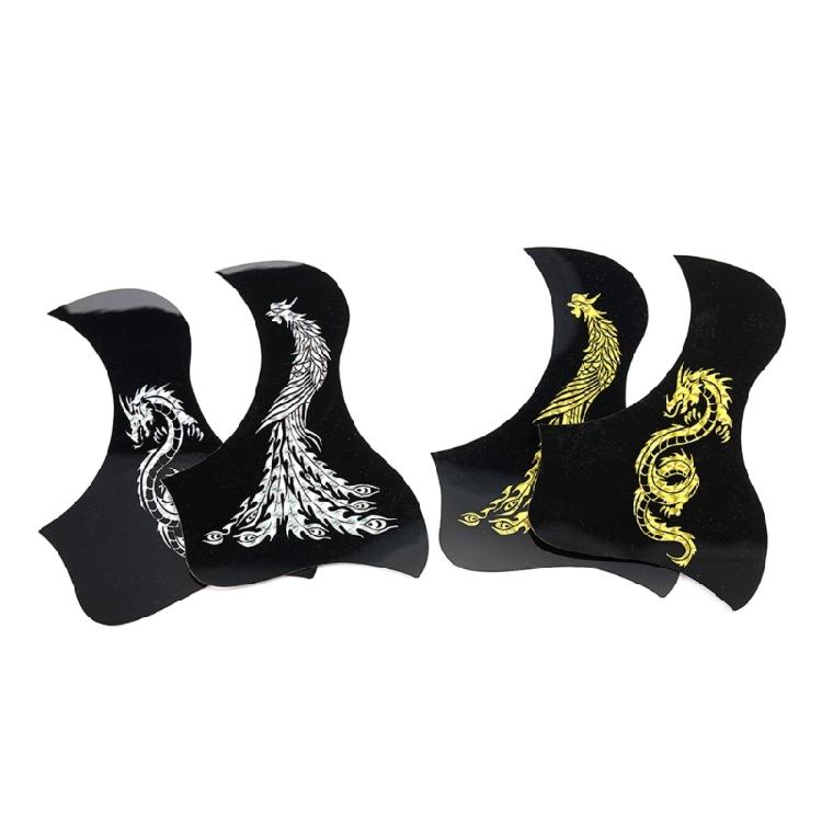4/8pcs Acoustic Guitar Anti-Scratch Guard Plate Dragon Bird Guitar Pickguard Self Adhesive Scratch Plate Easy Install