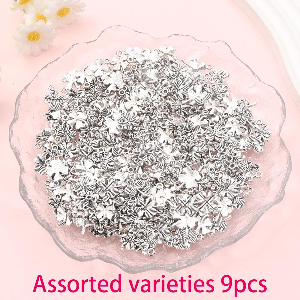 

9/18/27 шт. подвеска из сплава в виде клевера, подвеска в виде растения, бижутерия в виде четырехлистного клевера, летний пляжный браслет на лодыжку, серьги-брелок своими руками 9pcs