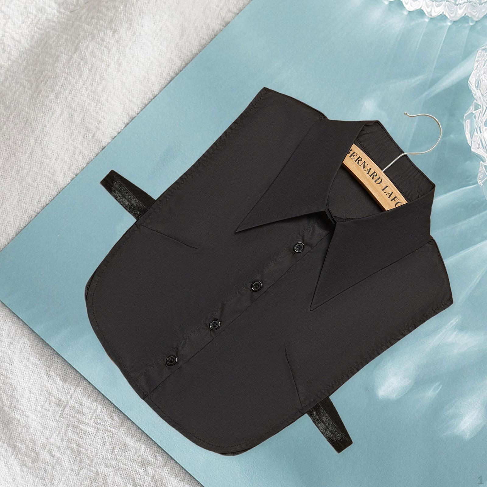 Креативные съемные воротнички с регулируемыми ремешками для женщин и девочек чёрный