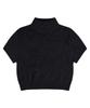 RuNaKi'Hu' Wxk010 Cotton Candy Crop Short Sleeve Knit (Black)