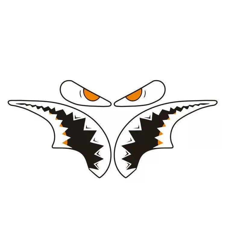 Car Stickers Road Bike Decorative Head Tube Shark Stickers Frame Decorative Concealer Anti-scratch Car Stickers