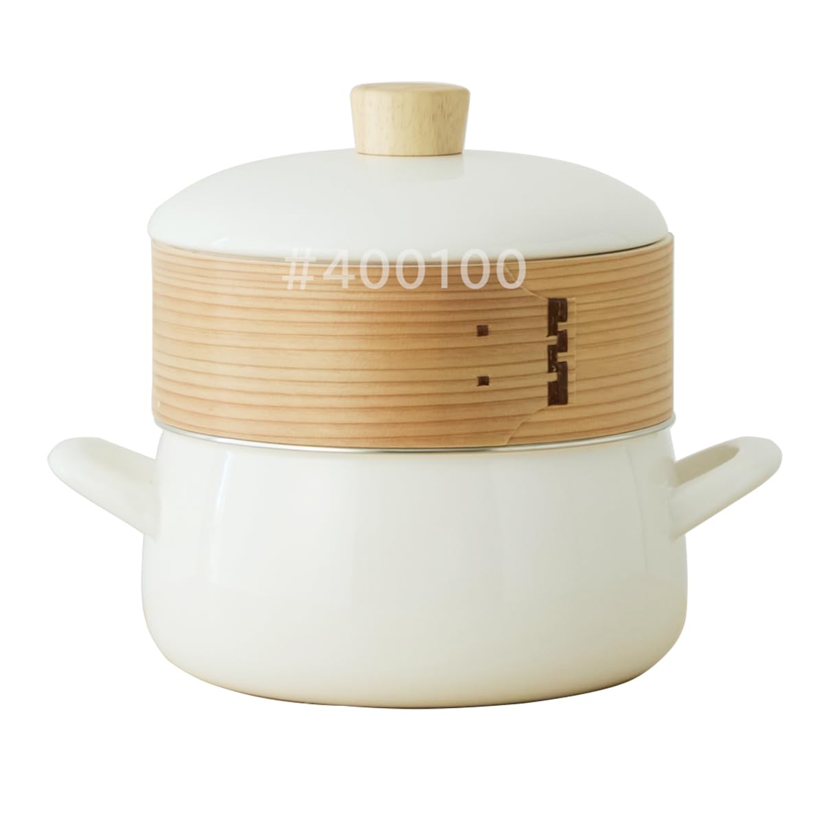

Fuji Enamel Enamel Pot with Steamer, 20cm, White, Steamed, Direct Heat and Induction Compatible