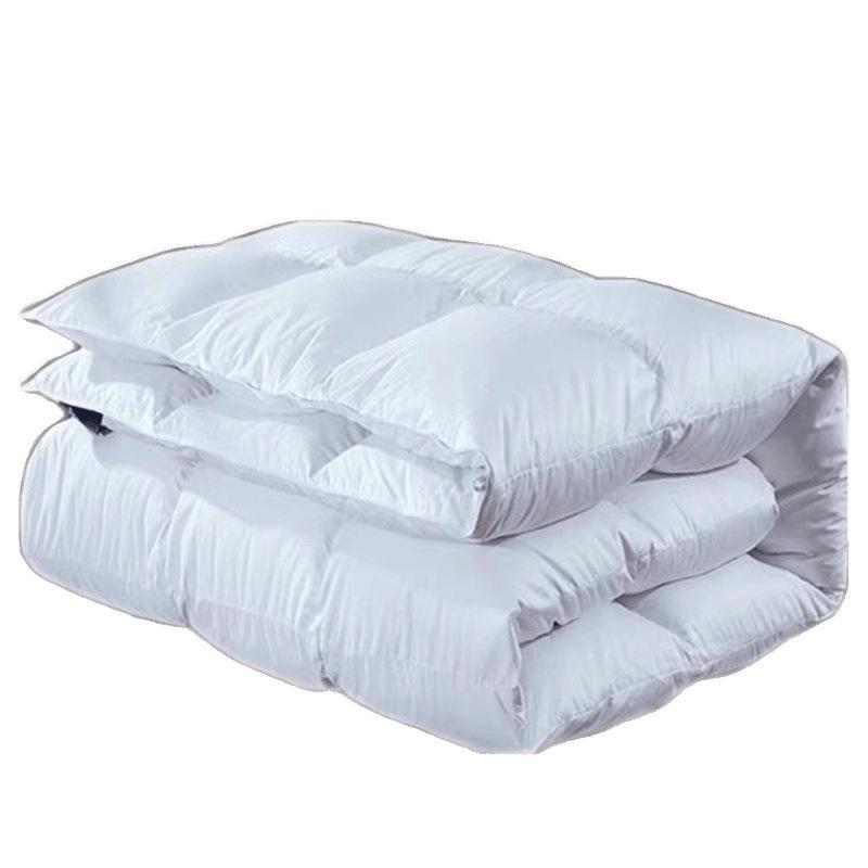 Luxury White Goose Down Hotel Quilt - Thick Warm Winter and Spring Pure Cotton Blanket