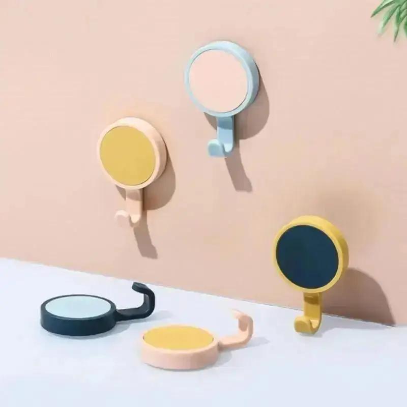 3pcs/set Nordic Style Wall Hanger Hook 360 Degree Rotatable Seamless Adhesive Spinning Hanging Hooks Bathroom Organizer
