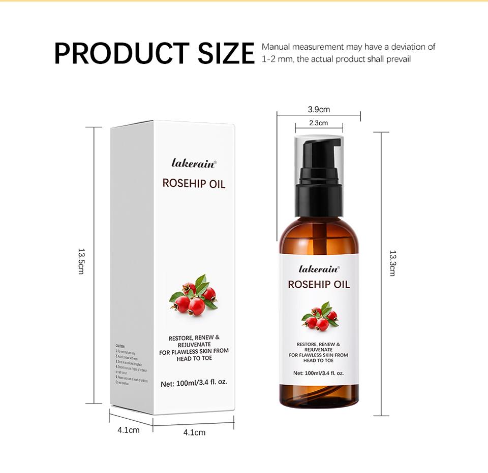 Organic Rosehip Oil Rose Hips Face Oils 30ml Fast-Absorbing Skin Care Moisturizer Face Oil Organic Rosehip Seed Oil Essence