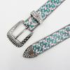 All-match Personalized Trendy Rhinestone Printed Belt Design Jeans Accessories PU Leather Belt