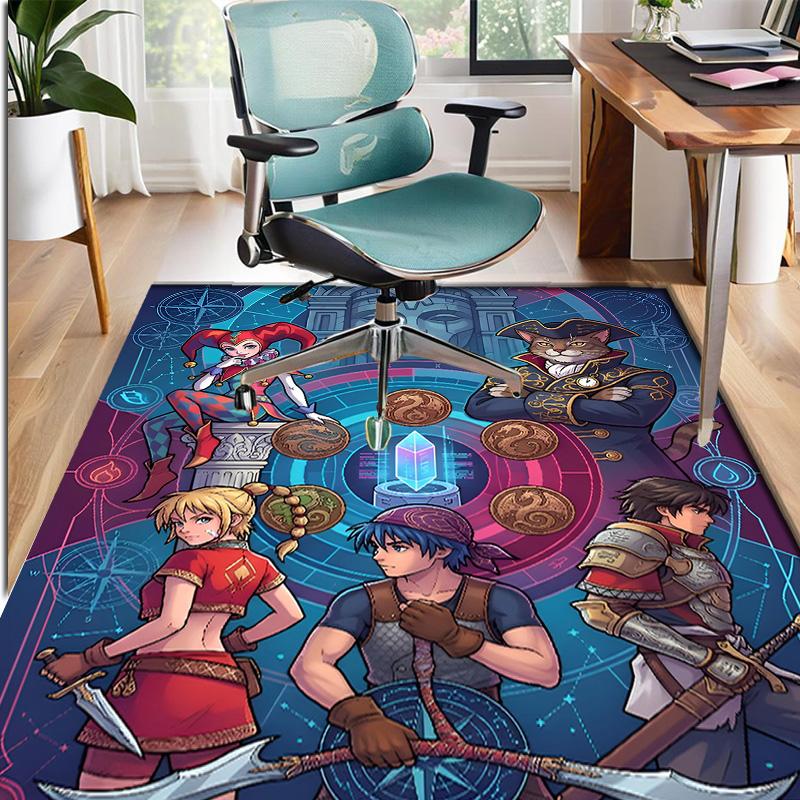 Final Fantasy Pattern Rug, Indoor/Outdoor Mat, for Picnic, Gameroom, Bedroom, Office, Living Room, Home Decor Carpet, Birthday Gift