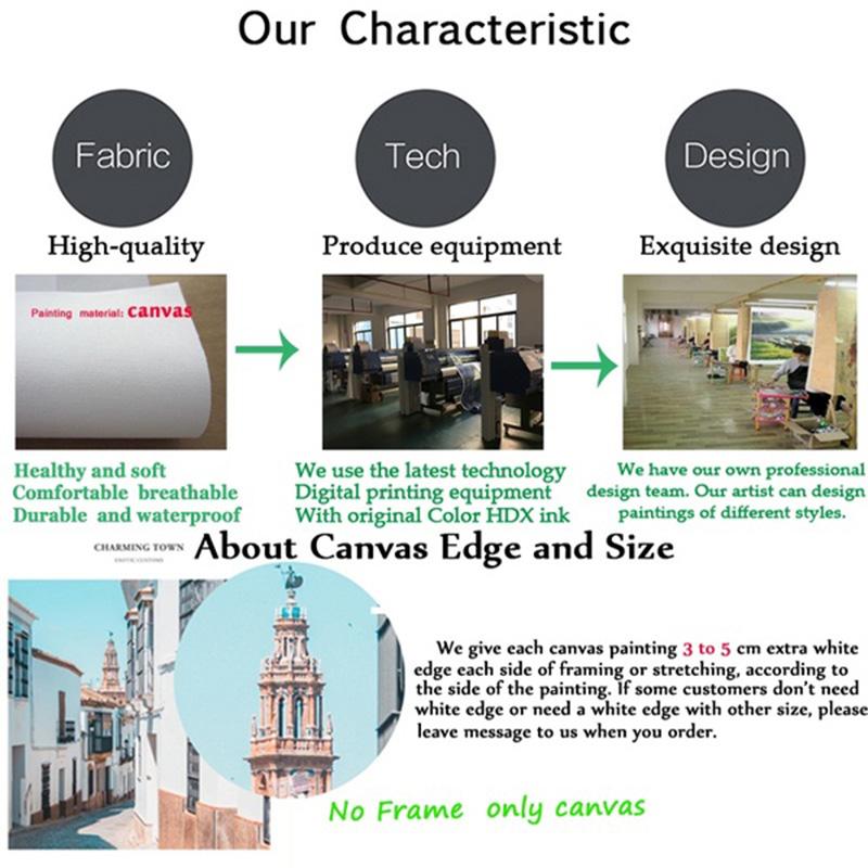 Abstract Red Lovers Umbrella Oil Painting Canvas Painting Cuadros Posters Print Wall Art for Living Room Home Decor (No Frame)