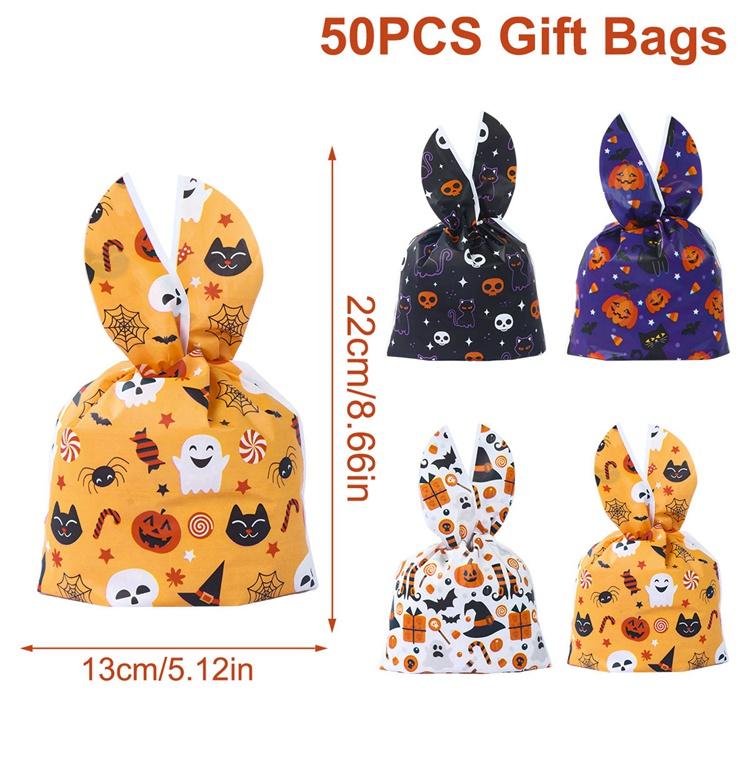 

Сумки с ушками кролика на Хэллоуин, конфетные пакеты на Хэллоуин, упаковка, подарочный пакет, детское печенье, товары для вечеринок своими руками, декор для вечеринок на день рождения As picture