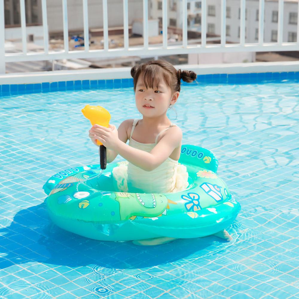 Baby learns to swim inflatable seat with handle and interactive swimming ring with water gun