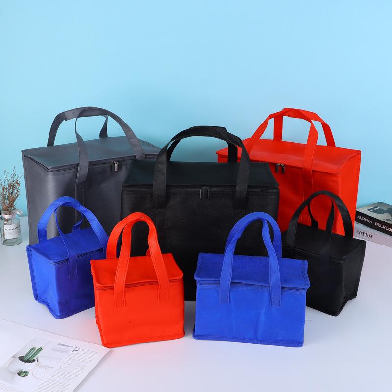 Large Capacity Insulated Picnic Bag - Portable, Thickened, Non-woven, Refrigerated Thermal Tote