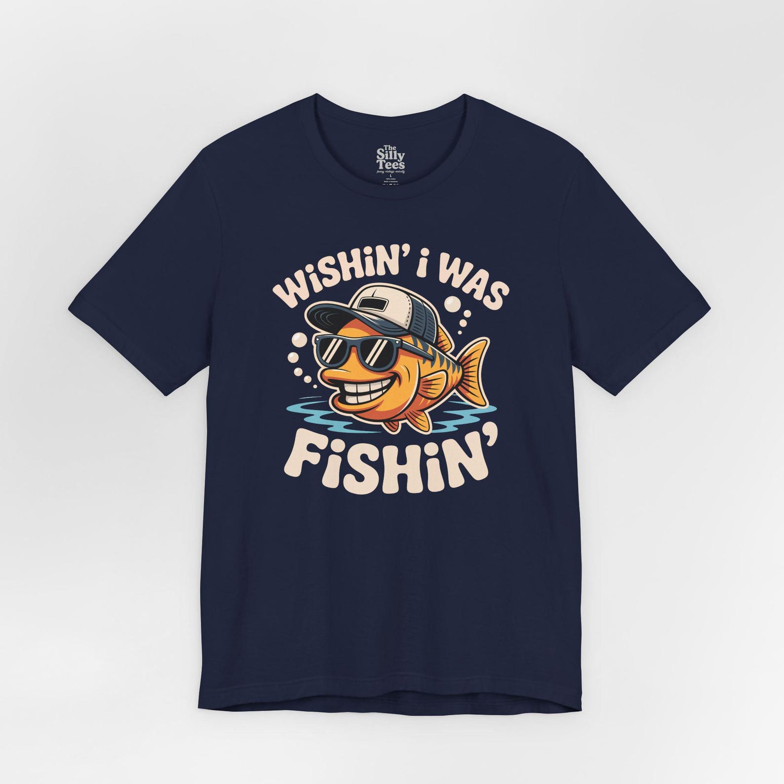 Funny Fishing T-Shirt, Cartoon Fish Graphic Tee, Outdoorsman Gift 4XL