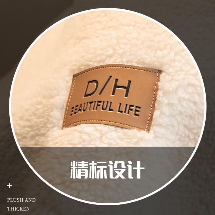 Winter Plush Leather Sofa Cushion, Winter Thickened Seat Cushion, Lamb Wool New Non-Slip High-End Sofa Cover Cover Towel