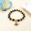 Retro Luxury Beaded Evil Eye Bracelet - European and American Style Glass Crystal Jewelry