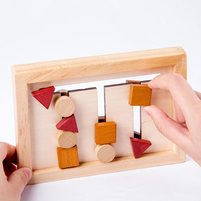 Matching Shape Wooden Game Board Children Puzzle Toy For Cognition Shape