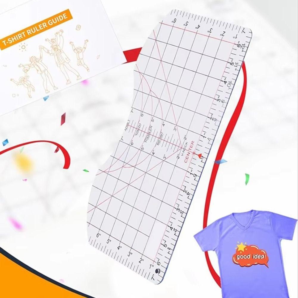 Acrylic T-shirt Measurement Tool All-in-ONE T-shirt Calibration Tool Ruler  Heat Press