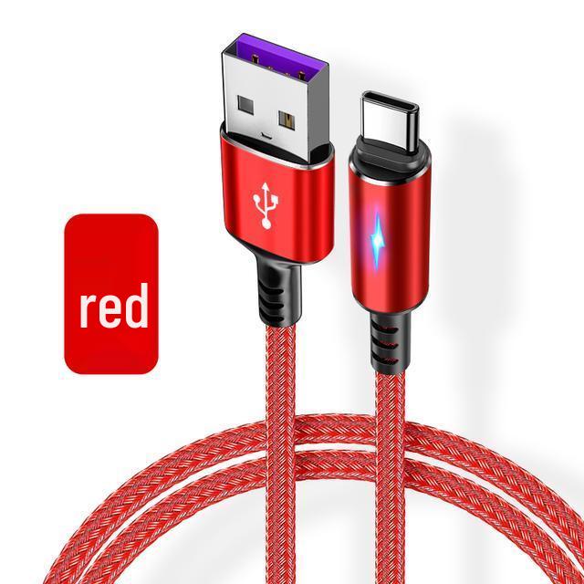 

6A Fast Charging Type-C Cable for Mate60, Huawei 40Pro, Honor, Xiaomi, and OPPO Chargers Mallow Red [Type-C] 100W Super Fast Charge