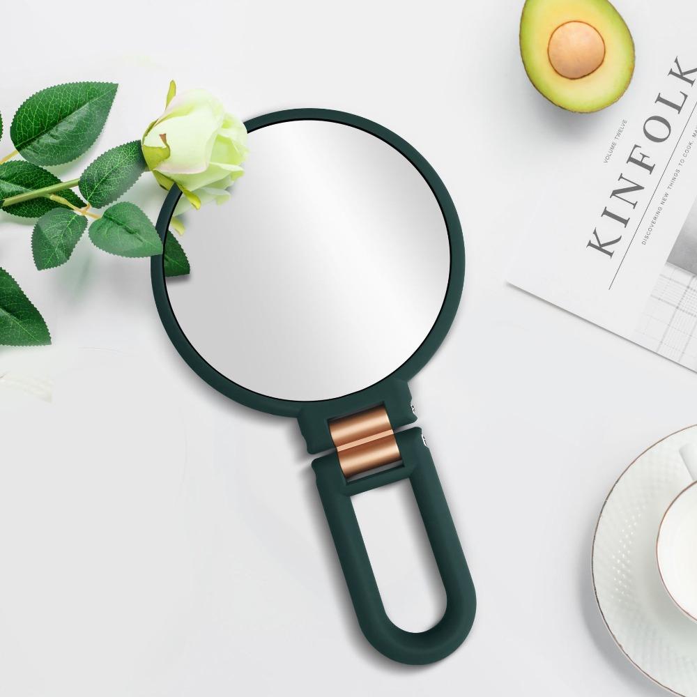 

Adjustable Handheld Mirror 5/10/15x Magnifying Mirror Cute Makeup Mirror 15X зелений