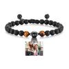 Personalisierte Foto-Armbänder Foto-Projektions-Armband Perlenarmbänder mit Bild darin 100 Sprachen Gedenkgeschenk