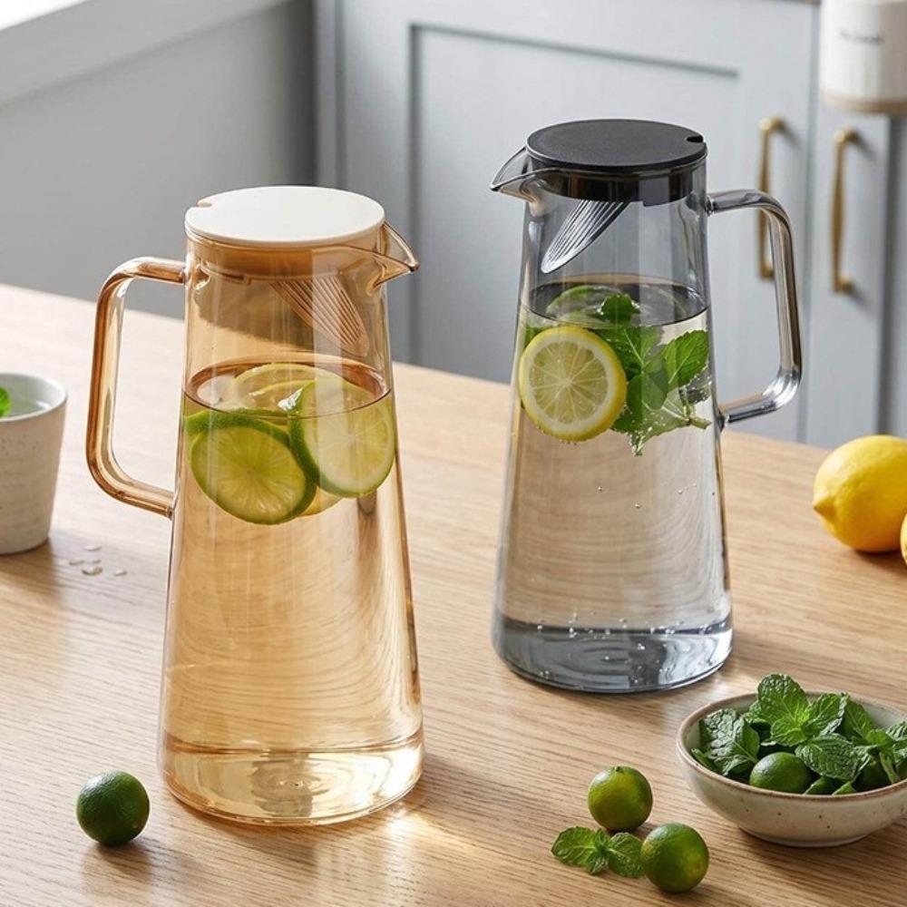 with Lid Glass Kettle Large Capacity Iced Tea Pitcher Milk Bottle Juice Kettle  Cold Beverages