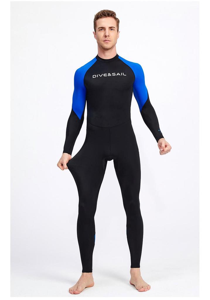 Men's Lycra Quick-Dry Full Body Swimsuit with Sun and Jellyfish Protection