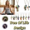 Tree Of Life Design Crystal Tree Of Life Irregular Crystal Crushed Stone Pendant  Gift For Women