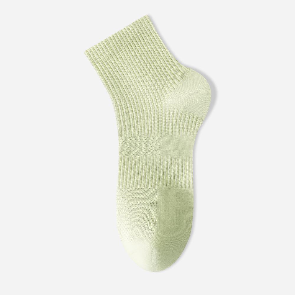 Women's Spring and Summer Thin Sports Pure Cotton Mesh Breathable 7A Antibacterial Deodorant Wicking Socks