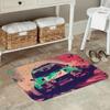 Retro Car Graphic Doormat Mat Entrance Floor Mat Electric Vehicle Pop Art Design for Home Entryway 40x60cm