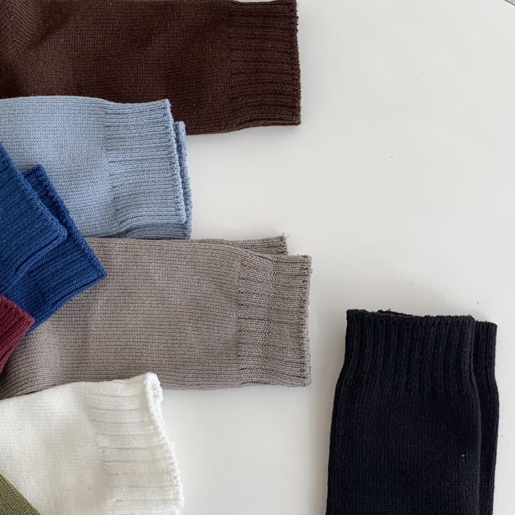 Men'S Season Double-Needle Thick Thread Socks Thickened Warm Stockings Solid Color Casual Business Style Socks