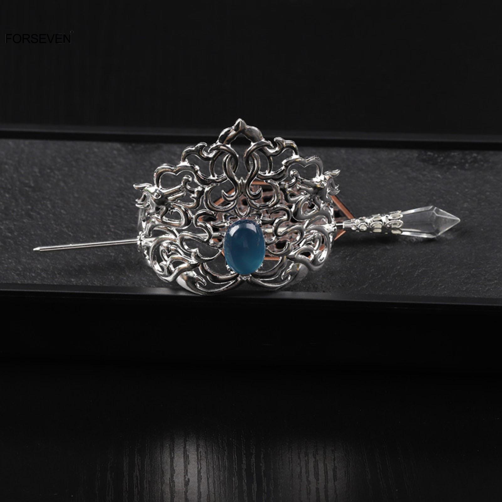 

Vintage Chinese Tiaras and Crowns Women Men Hair Styling Jewelry Rhinestone Headbands with Pearl Hair Sticks Forks Hair Ornament