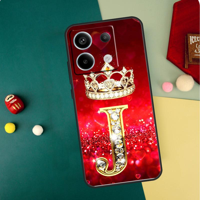 

Red Diamonds Letter Case For Xiaomi Redmi Note 14 13 12 11 15 Pro Plus Redmi 15 13 10 10C 12C 13C 14C 15C Funda Redmi 12C